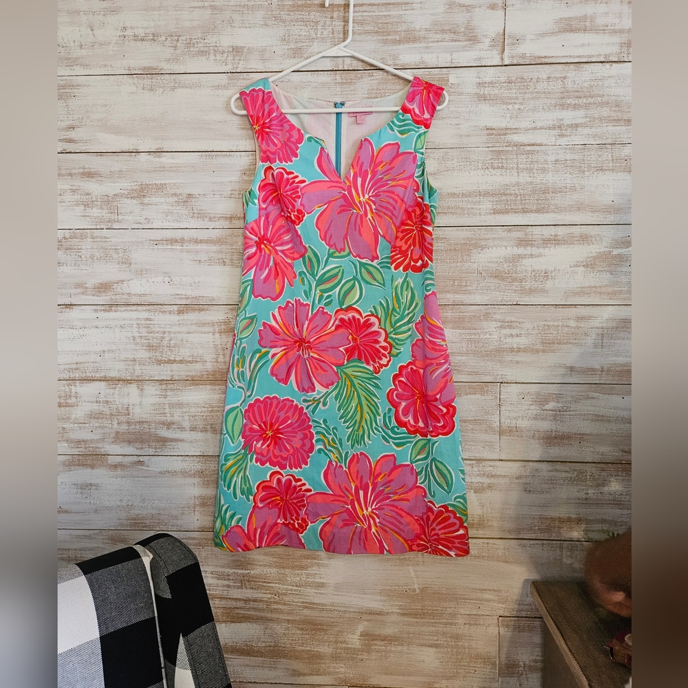 Lilly Pulitzer Taytay Dress Shorely Blue Bellina, Size 6